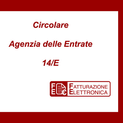 Circolare Agenzia delle Entrate 14/e